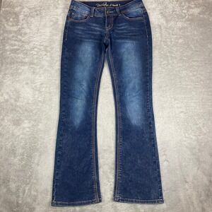 Revolution Revolt Womens Blue Denim Bootcut Jeans Size 9 Stretch Flare